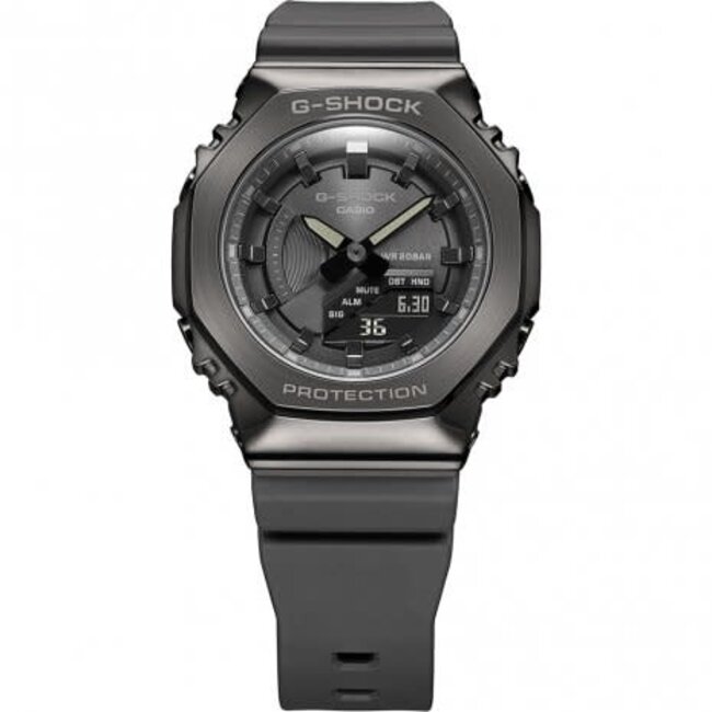 Casio G-Shock G-Shock GM-S2100B-8AER horloge anadigi unisex met metalen kast in gun metal met kunststof band