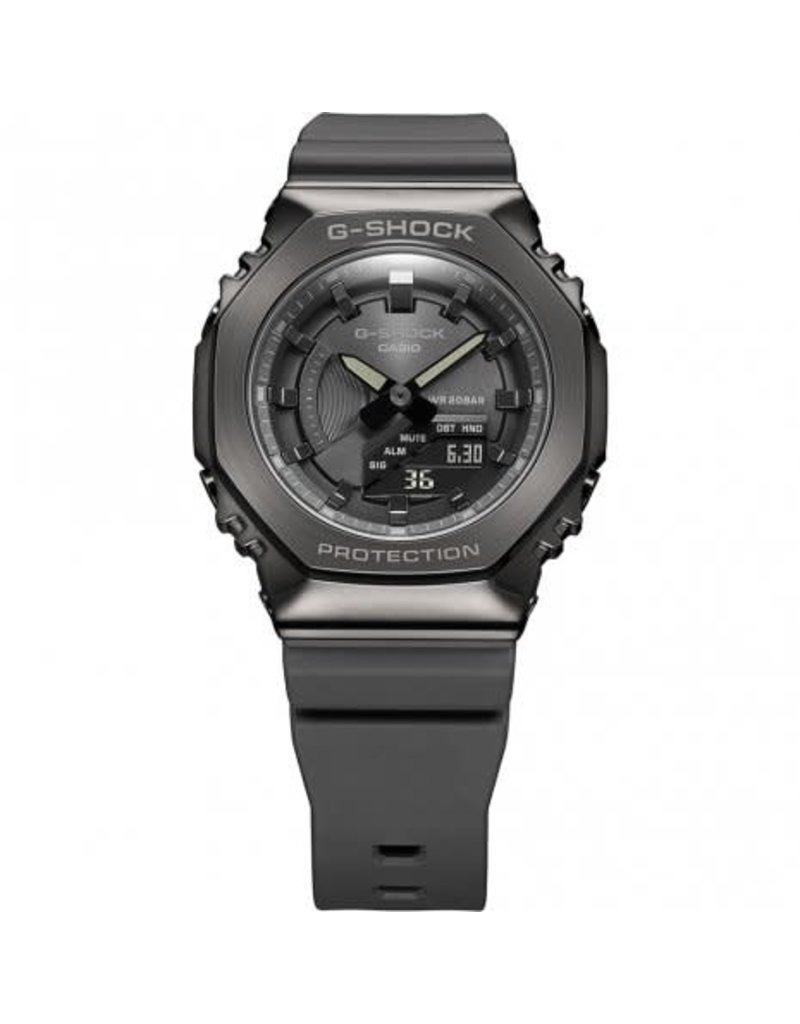 Casio G-Shock G-Shock GM-S2100B-8AER horloge anadigi unisex met metalen kast in gun metal met kunststof band