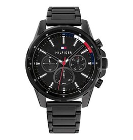 Tommy Hilfiger Tommy Hilfiger Heren Horloge TH1791935 Staal met Zwarte Plating Quartz Chronograaf Menson 44mm