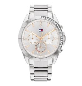 Tommy Hilfiger Tommy Hilfiger TH1782384 horloge dames staal met bi-color rose wijzerplaat en zirconia op bezel