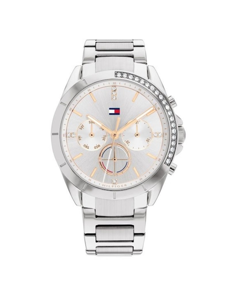 Tommy Hilfiger Tommy Hilfiger Dames Horloge TH1782384 Staal Bi-color Quartz Chronograaf met Zirkonia