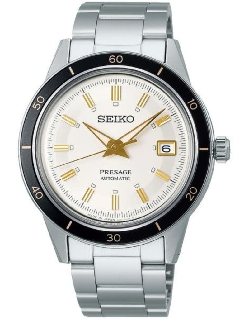 Seiko SRPG03J1 horloge Seiko presage automaat staal creme wijzerplaat -  Blinckers Jewels \u0026 Watches