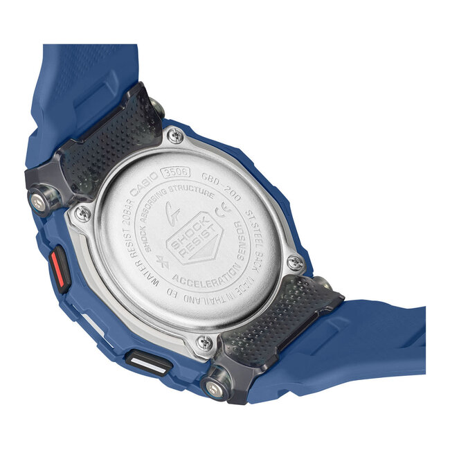 Casio G-Shock Casio G-Shock Horloge GBD-200-2ER Digitaal Blauw Bluethooth 200m Waterdicht 44mm