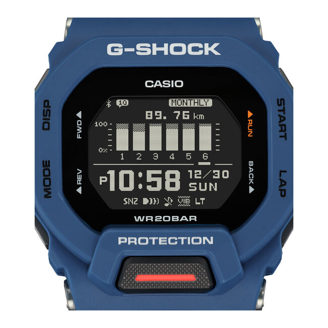 Casio G-Shock Casio G-Shock Horloge GBD-200-2ER Digitaal Blauw Bluethooth 200m Waterdicht 44mm