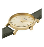 Cluse Cluse CW10503 horloge dames Boho Chic petite goldplated met groene leren band