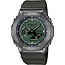 Casio G-Shock Casio G-Shock Horloge GM-2100B-3AER Staal met Gun Metal Analoog Digitaal met Arm Groene Horlogeband 42mm