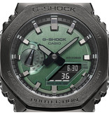 Casio G-Shock CASIO G-Shock GM-2100B-3AER horloge heren anadigi stalen gun metal plated kast en army groen kunstof band