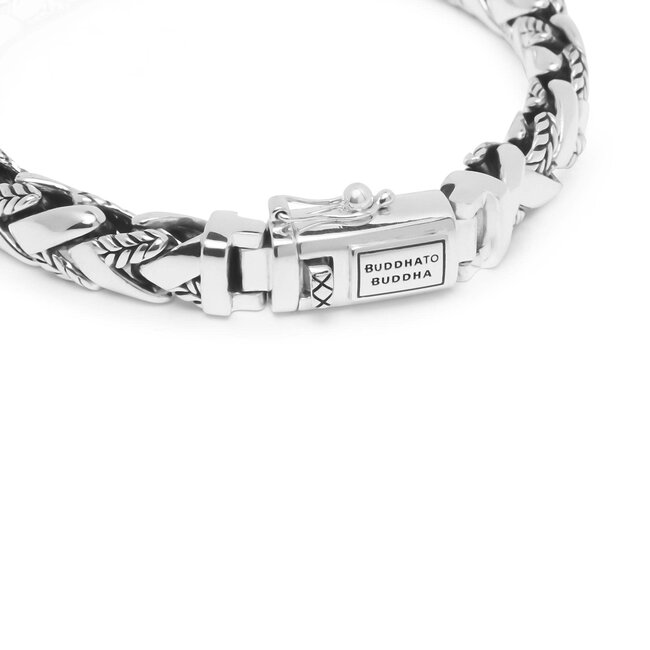 Buddha to Buddha Buddha to Buddha Armband 128 E+ George Texture Zilver maat E+