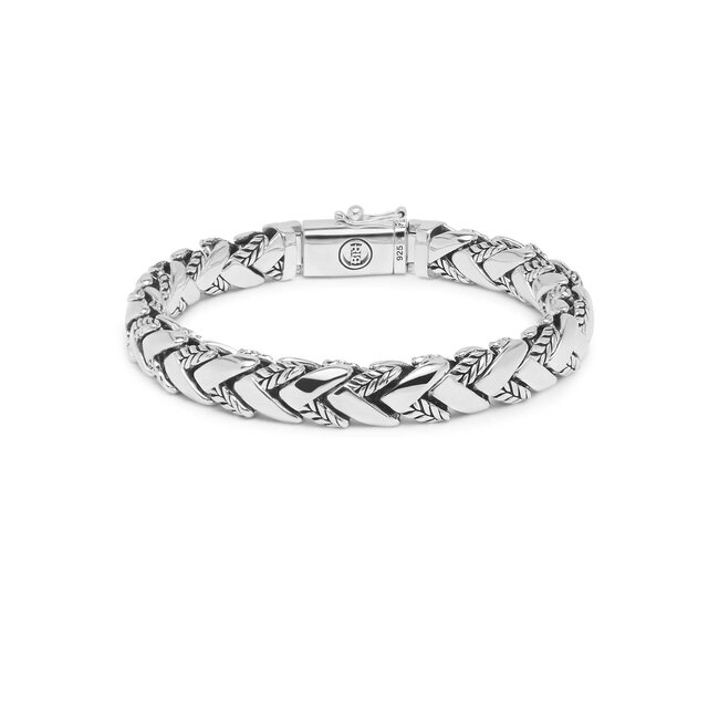 Buddha to Buddha Buddha to Buddha Armband 128 E+ George Texture Zilver maat E+