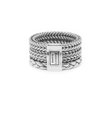 Buddha to Buddha BtB 615 17,5 Ring Triple Mini zilver in maat 17,5