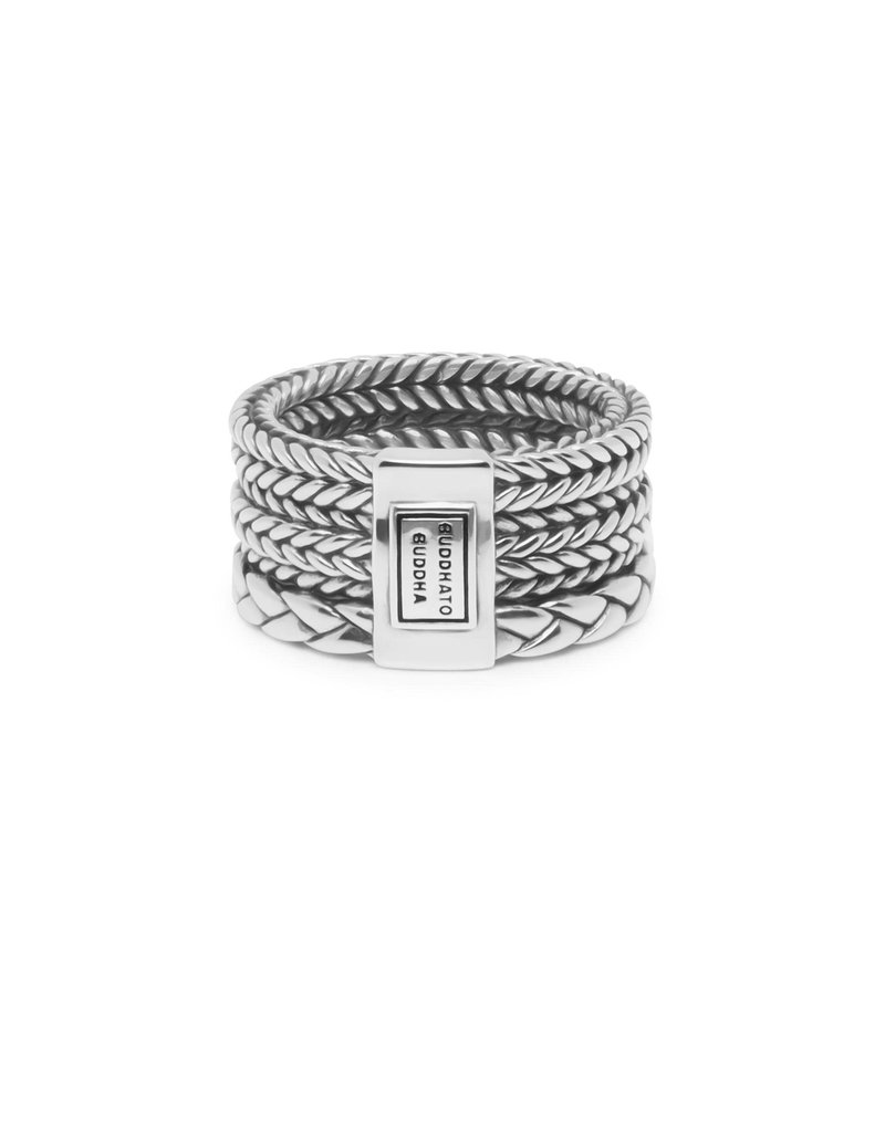 Buddha to Buddha BtB 615 17,5 Ring Triple Mini zilver in maat 17,5