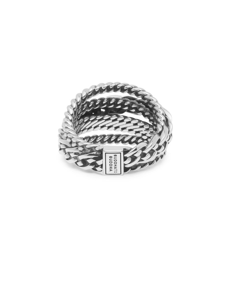 Buddha to Buddha BtB 616 18 ring Multi Chain Nathalie zilver maat 18