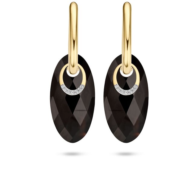 Blush Blush Oorbedels 9053YZI 14k Geelgoud met Zirkonia 10mm x 13mm