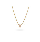 24KAE 24Kae Collier 32426Y Zilver met gouden plating en roze steen