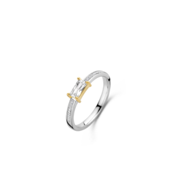 Ti Sento Milano Ti Sento Ring 12248ZY/54 zilver met zirkonia in goldplated zetting