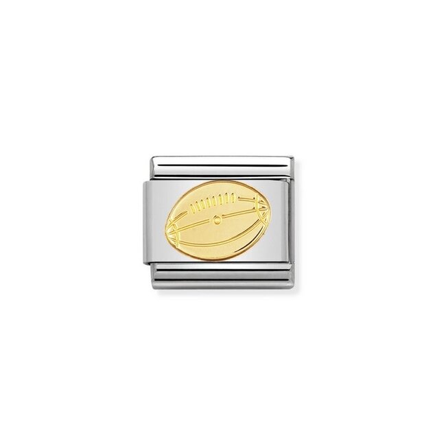 Nomination Nomination Schakel 030106-03 Composable Classic Staal met 18k Geelgouden American Footbal