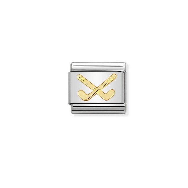Nomination Nomination Schakel 030106-07 Composable Classic Staal met 18k Geelgouden Hockey Clubs