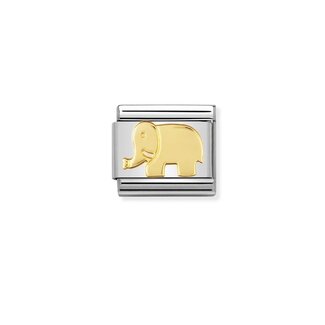Nomination Nomination Schakel 030112-08 Composable Classic Staal met 18k Geelgouden Olifant