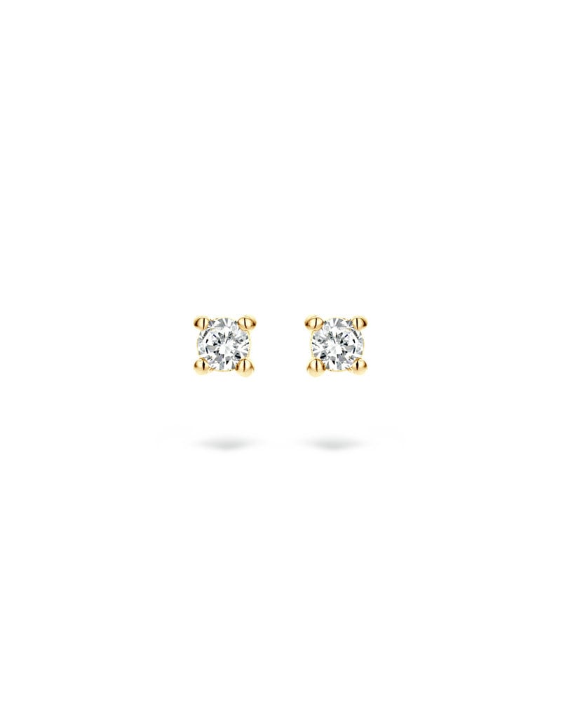 Blush Blush 7600YDI oorstekers in 14 k geelgoud met diamant