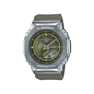 Casio G-Shock Casio G-shock GM-S2100-3AER horloge ana digi in staal met groene kunststof wijzerplaat en band