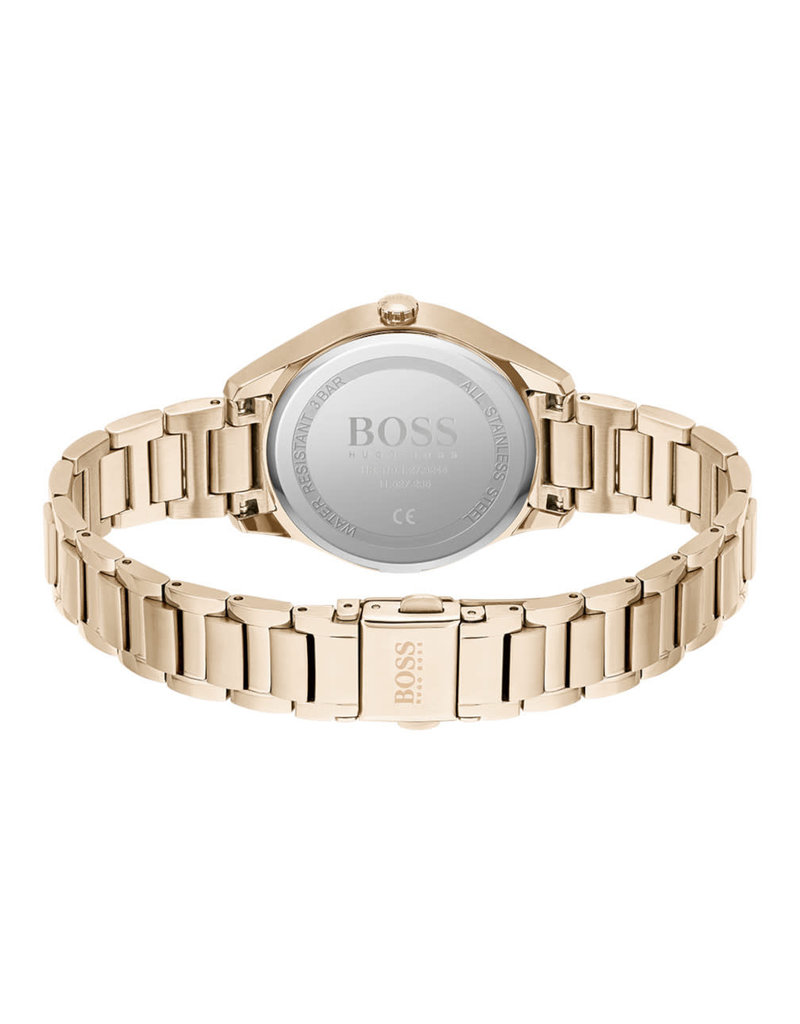 BOSS BOSS Horloge Dames HB 1502603 Staal Rosé Plated Wijzerplaat Bruin