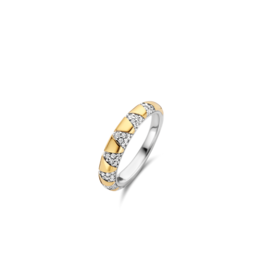 Ti Sento Milano Ti Sento Ring 12216ZY/54  Ring zilver bi-color met zirconia