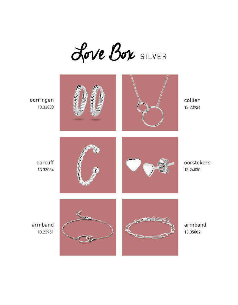 Blinckers Jewelry Huiscollectie BJ 1335592 Love box in zilver met 6 zilveren cadeaus