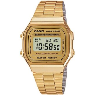 Casio Casio Vintage Horloge A168WG-9EF Staal met Geelgouden Plating Quart Digitaal 32mm