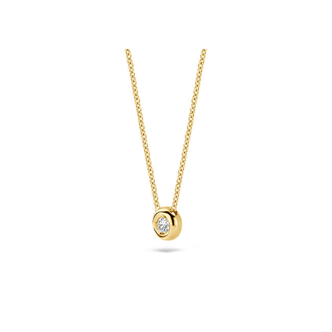 Blush Blush Collier 3113YDI 14k Geelgoud 0,03crt G SI Briljant geslepen Diamant 42cm