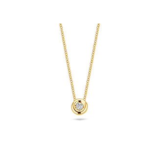 Blush Blush Collier 3113YDI 14k Geelgoud 0,03crt G SI Briljant geslepen Diamant 42cm
