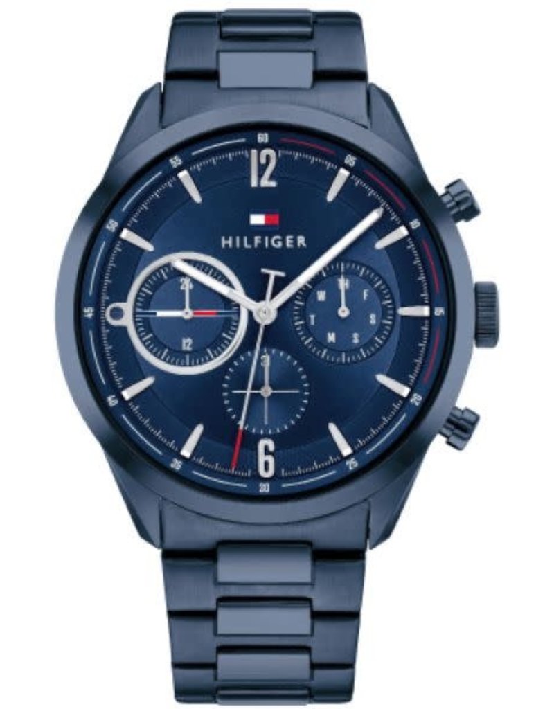 Tommy Hilfiger Tommy Hilfiger Heren Horloge TH1791945 Staal met Blauwe Plating Quartz Chronograaf