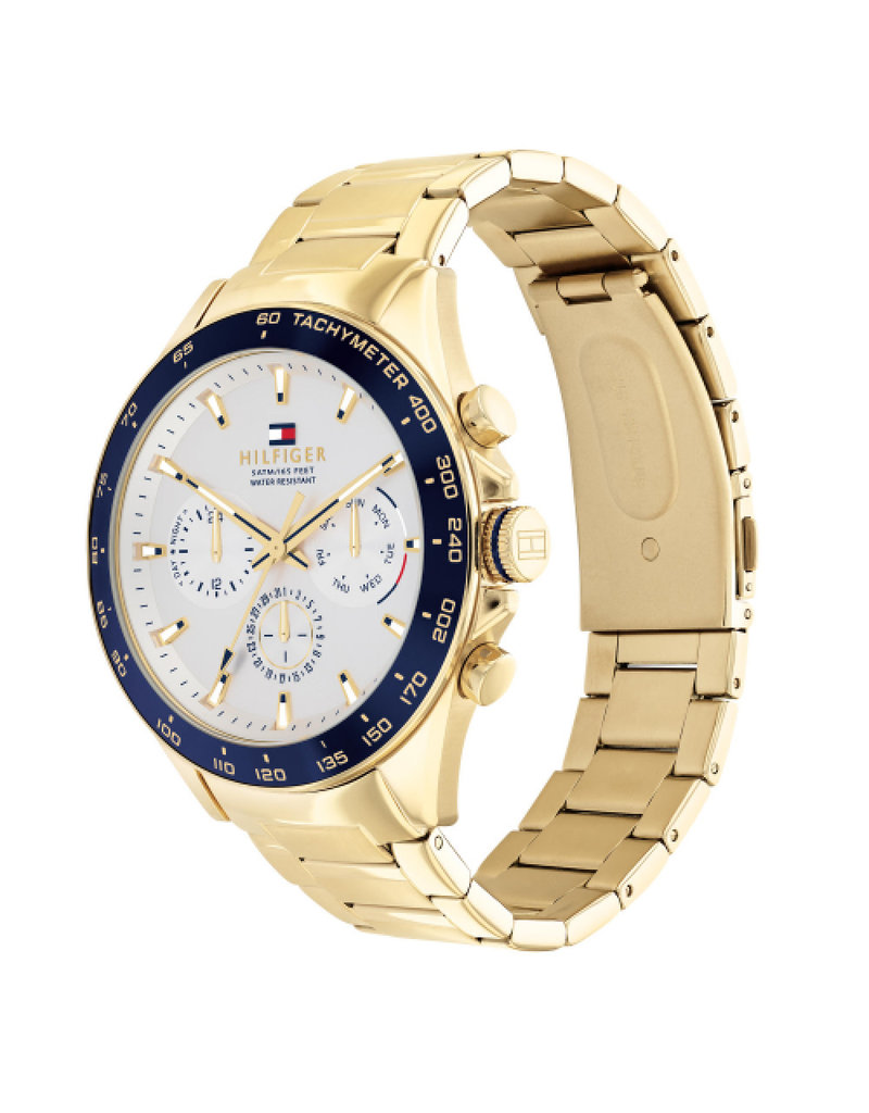 Tommy Hilfiger Tommy Hilfiger Heren Horloge TH1791969 Staal met Goude Plating Quartz Chronograaf