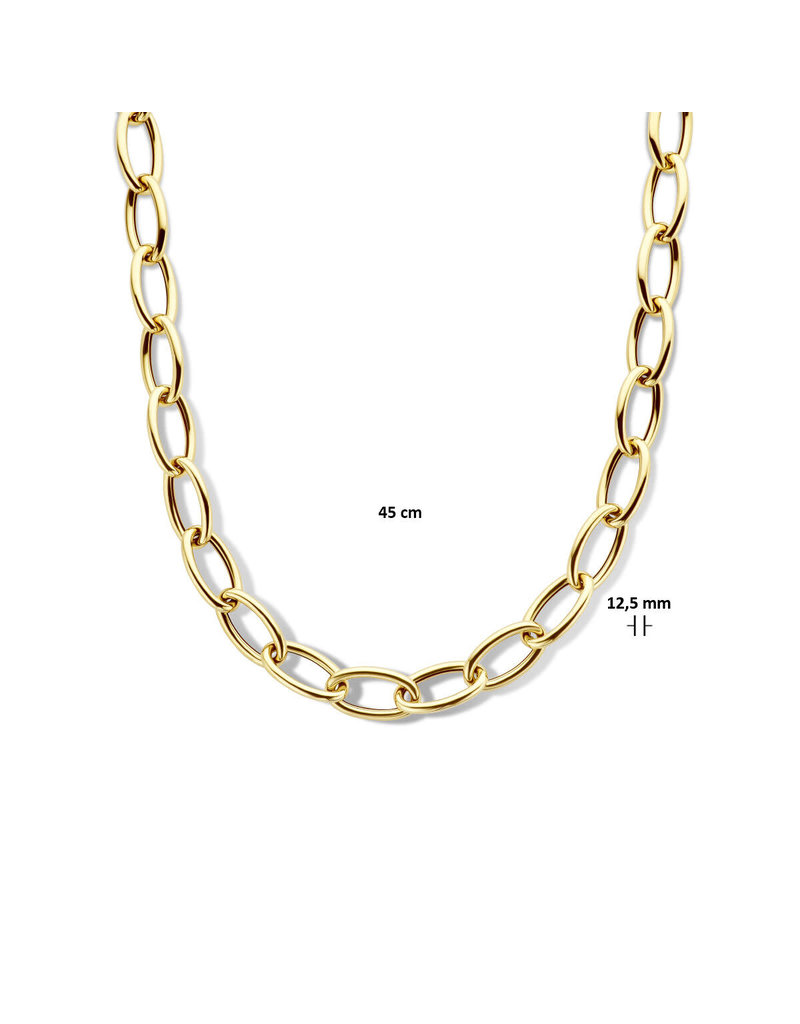 Blinckers Jewelry Huiscollectie BJ 4024801 collier paperclip dames 14k geelgoud in 45 cm