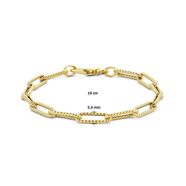 The House Of Blinckers THOB Armband 40.25194 14k Geelgoud Gedraaide Schakel 5.3mm Breed 19cm