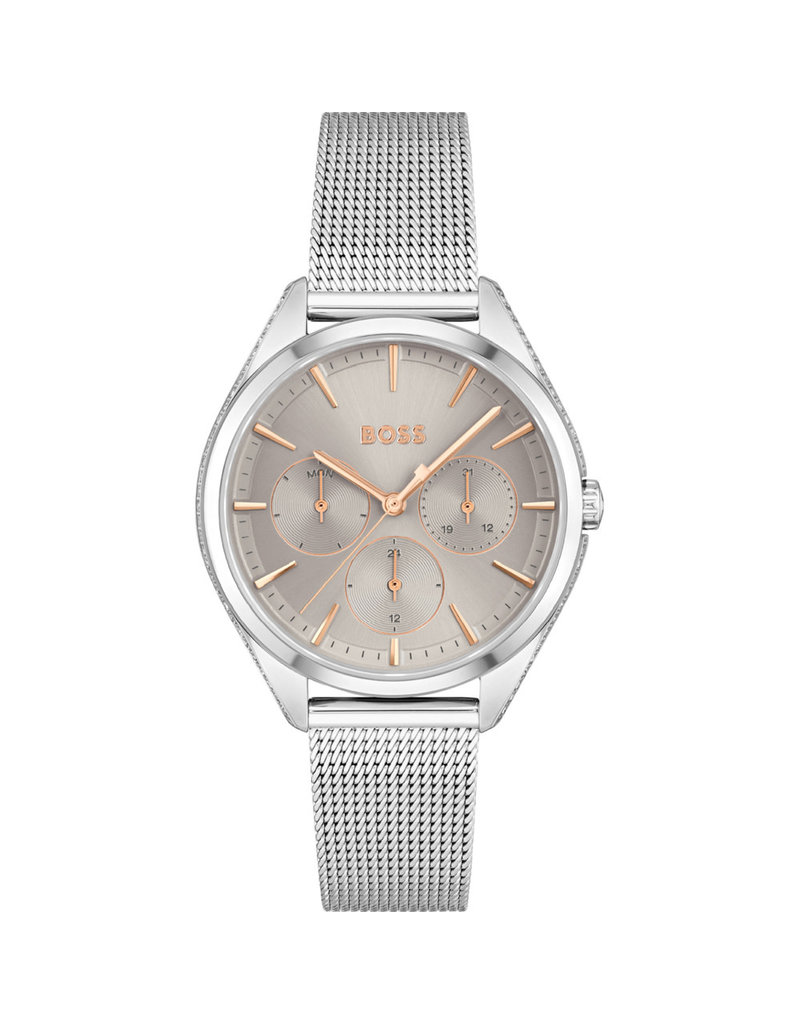 BOSS BOSS Horloge Dames HB1502638 Staal Chronograaf met Mesh Horlogeband