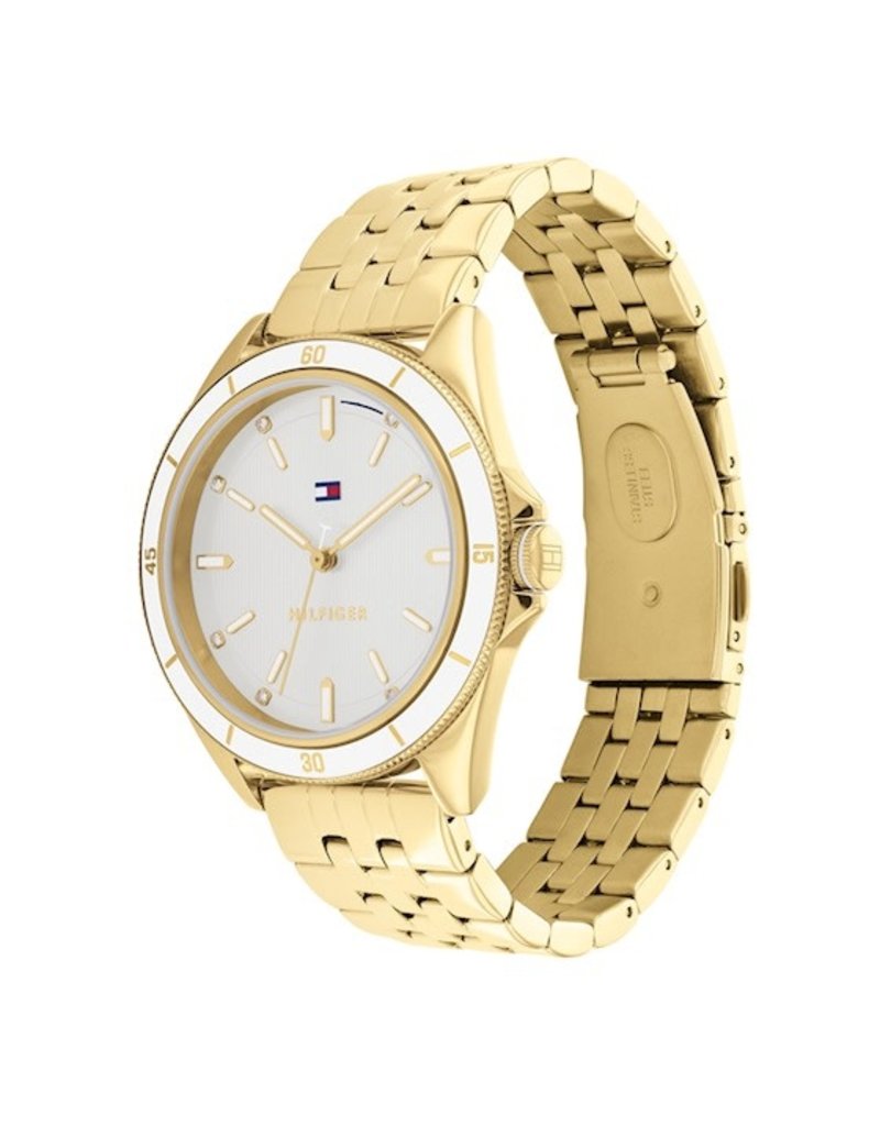 Tommy Hilfiger Tommy Hilfiger Dames Horloge TH1782483 Staal met Goude Plating Quartz met Witte Wijzerplaat