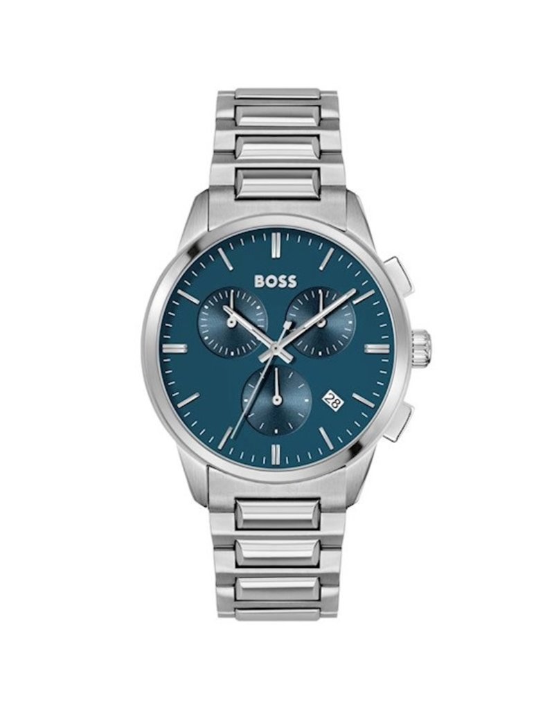 BOSS Boss Horloge Heren HB1513927 Staal Chronograaf met Blauwe Wijzerplaat