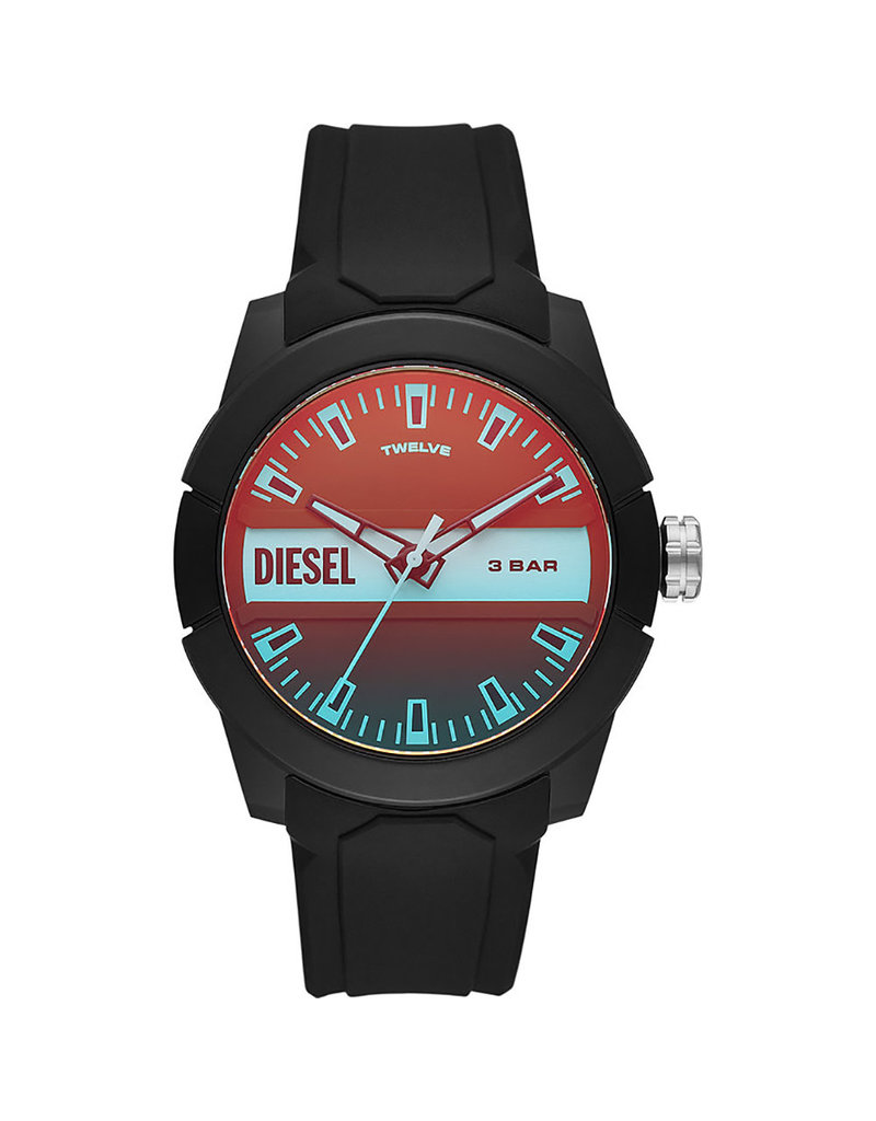 Diesel DZ1982 horloge zwarte kast en band speciaal oiled glas