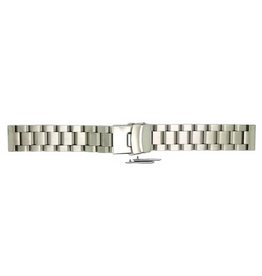 BBS Horlogebanden BBS 00261100_20_20_mm horlogeband staal 22 mm met luxe sluiting  en rechte aanzet