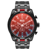 Diesel DZ4589 horloge heren staal 51 mm zwart plated met stalen band en oiled glas