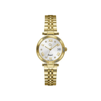 GC GC Horloge Z01004L1MF Staal met Geelgouden Plating Quartz Swiss Made