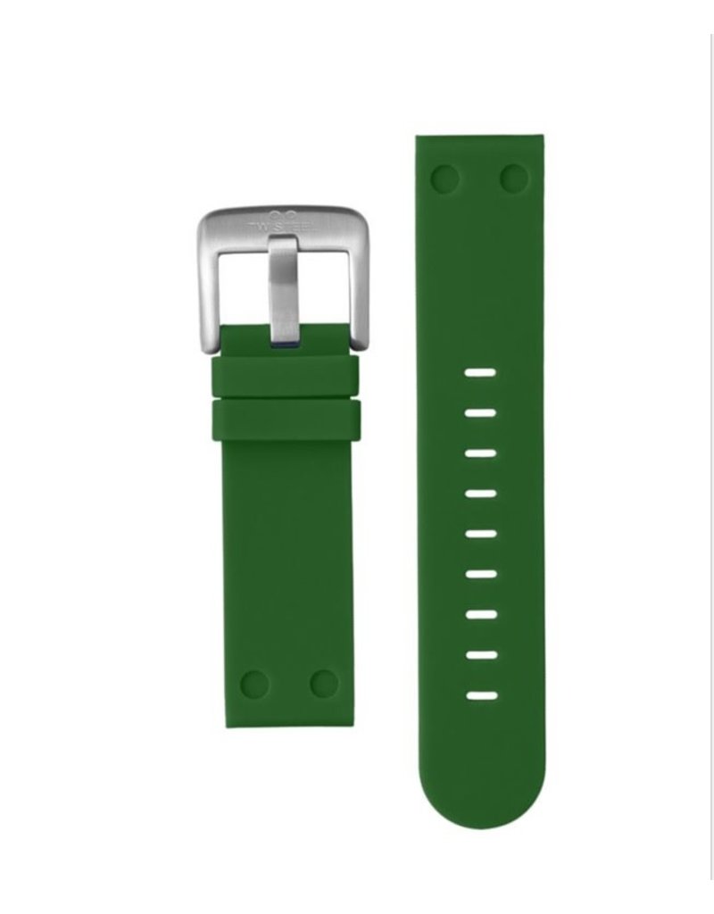 TW Steel TW Steel Horlogeband TWB505 22mm Siliconen Groen