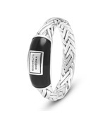 Buddha to Buddha BtB 172 18 ring zilver dames katja XS Black Onix maat 18