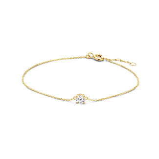 Blinckers Jewellery Huiscollectie BJ Armband 40.22742 14k Geelgoud Zirkonia 16-18 cm