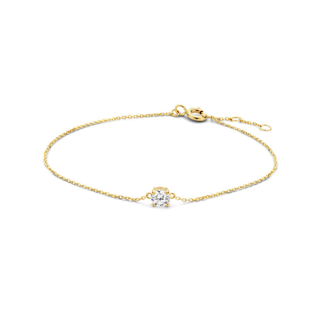 Blinckers Jewellery Huiscollectie BJ Armband 40.22742 14k Geelgoud Zirkonia 16-18 cm