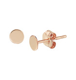 Blinckers Jewelry Huiscollectie BJ 4401236 oorknoppen  14k rosé goud platte rondjes