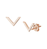 Blinckers Jewelry Huiscollectie BJ 4401237oorstekers in 14k rosé goud symbool V