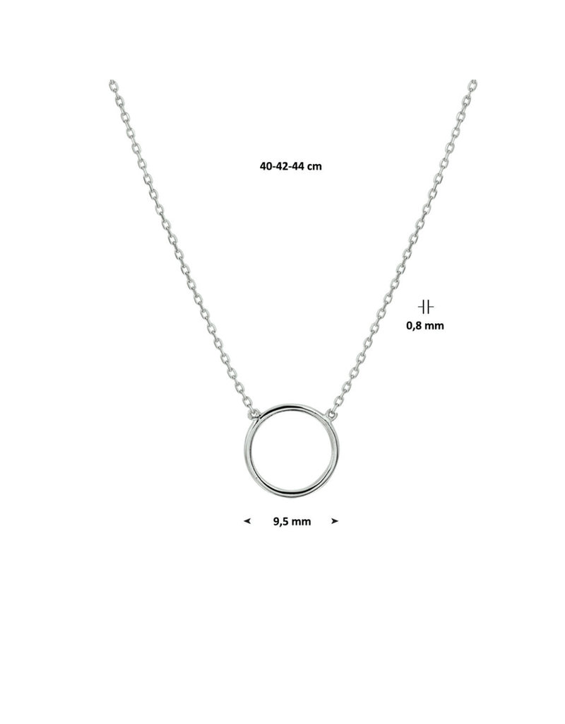Blinckers Jewelry Huiscollectie BJ 4105390 collier dames 14k goud met circle