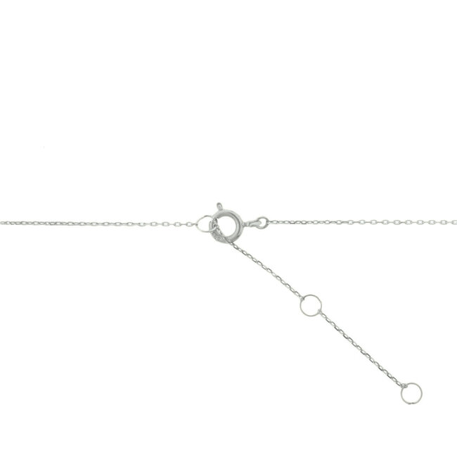 Blinckers Jewellery Huiscollectie BJ Collier 41.05386 14k Witgoud Dubbele Cirkel 0,8mm 40-44cm