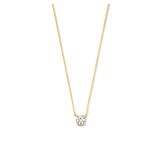 Blinckers Jewelry Huiscollectie BJ 4022750 collier dames in 14 k geelgoud met zirkonia hanger